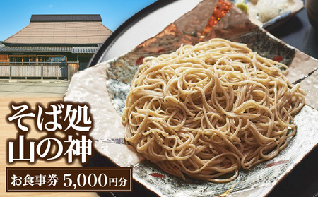そば処山の神　お食事券　５０００円分