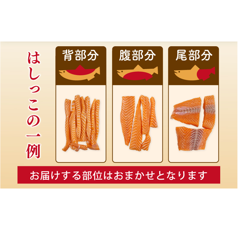 サーモン はしっこ 1kg 訳あり 250g×4【アトランティックサーモン 北国からの贈り物 世界No.1サーモンメーカー 刺身 海鮮丼 サラダ 鮭 さけ シャケ しゃけ さーもん オススメ 小分け 