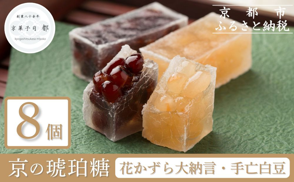 【京菓子司 都】花かずら大納言・花かずら手亡白豆　詰合せ（8個入） 261009_B-FN11