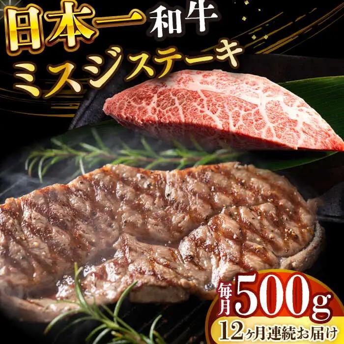 【全12回定期便】 長崎和牛ミスジステーキ　約500g（100g×5） [DBS152] ミスジ