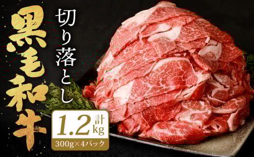 復刻！九州産 黒毛和牛 切り落とし 計1.2kg 300g×4パック 小分け【2024年10月発送】