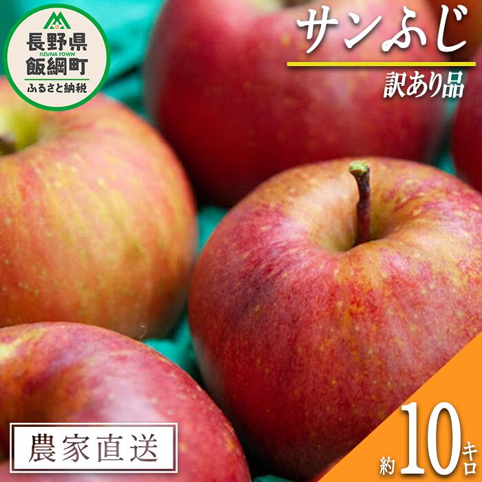 【ふるさと納税】 りんご サンふじ 訳あり 10kg 原山農園 沖縄県への配送不可 令和7年度収穫分 長野県 飯綱町 〔 傷 不揃い リンゴ 林檎 果物 フルーツ 信州 長野 18000円 予約 農家直送 〕発送時期：2025年12月中旬〜2026年2月上旬{*}