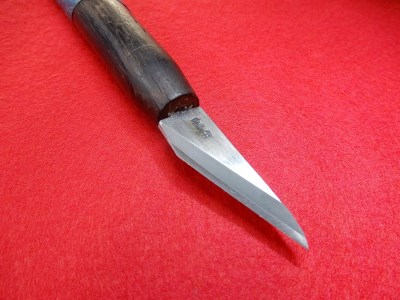 鍛造ミニ小刀刃物　黒樫柄付