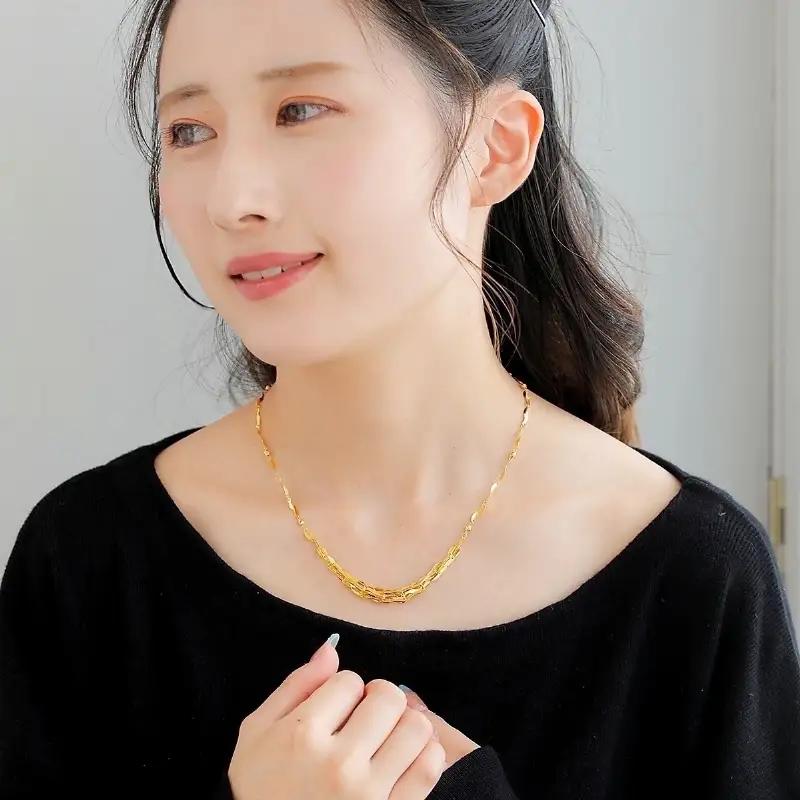 K24 pure gold Crown/ピュアゴールド クラウン ネックレス14566