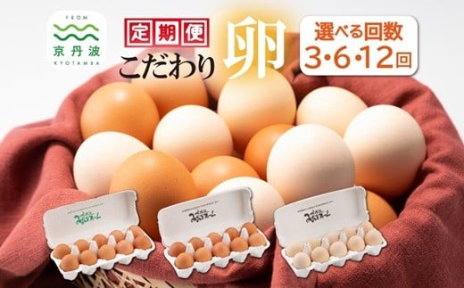 
            【定期便】こだわり卵3種 選べる 回数 たまごの定期便 たまご30個セット 【 卵 定期便 たまご 新鮮卵 たまごセット  卵定期便  京丹波町 たまご定期便 】 ※北海道・東北・沖縄・その他離島は配送不可 　[015MF002X]
          