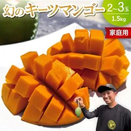 【2026年8月下旬から順次発送・家庭用】みなとばる農園の幻のキーツマンゴー1.5kg(2～3玉)【配送不可地域：離島】【1699832】