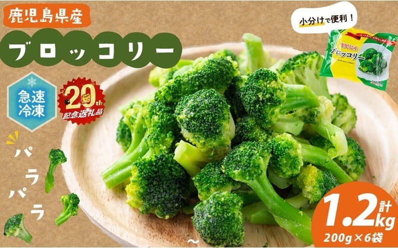 鹿児島県産 冷凍ブロッコリー(計1.2kg) p9-044