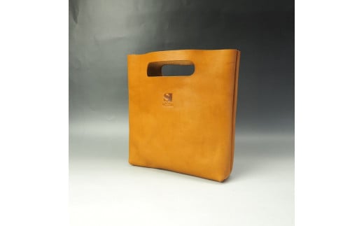 心躍るビンテージレザーの質感! 牛革ミニトートバッグ