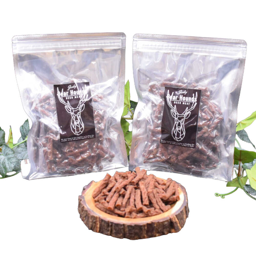 【ふるさと納税】愛犬・愛猫用おやつ 蝦夷鹿 スティック ジャーキー 計400g（200g×2個） | ペットフード ペット用 ジャーキー ドッグフード おやつ | Dear Hounds[BOAE025]