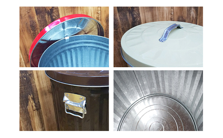 ゴミ箱 オバケツ ダストボックス 42L 渡辺金属工業 バケツ職人が作る トラッシュカン ゴミ入れ インテリア 雑貨 日用 日用品 レトロ ゴミ トタン バケツ 蓋付き 職人 手作り 屋外 室内 国産