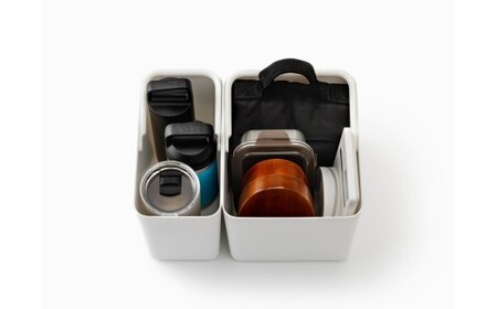 ハンドル付きストックケース ワイド 2個組　LBK-52 2P  ホワイト (3色からお好きなカラーが選べる)  葛城市 ライクイット like-it【like103-1】