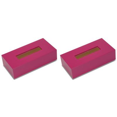 ふるさと納税 和歌山市 ティッシュBOX カラー ピンク 2個組 すっきりシンプルなティッシュケース