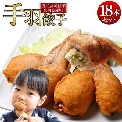 ふるさと納税 高鍋町 餃子の馬渡 手羽餃子 18本|焼き餃子 手羽先 宮崎餃子