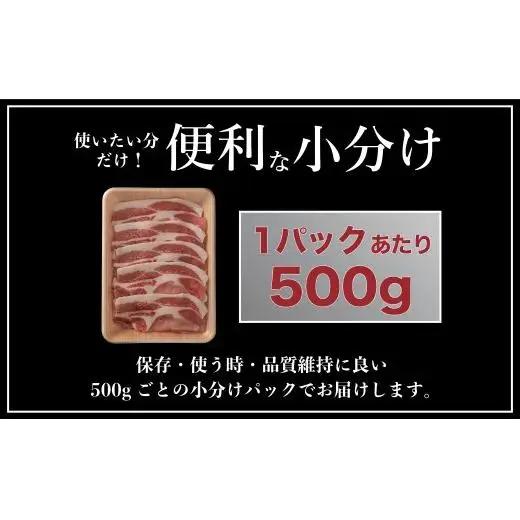 長崎県産 豚肉 ローススライス 計1kg (500g×2) 小分け 冷凍 豚肉 しゃぶしゃぶ すき焼き ぶたにく 国産豚 