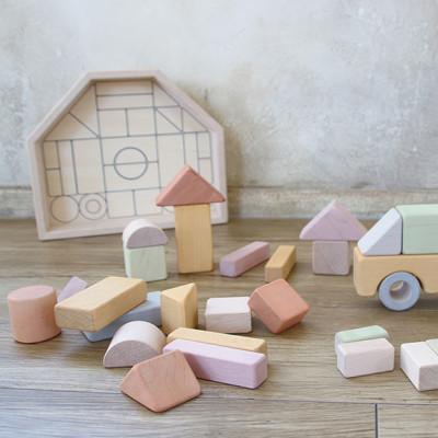 ふるさと納税 いなべ市 エドインターの知育玩具【つみきのいえM 】(日本産/木製玩具) |  | 01