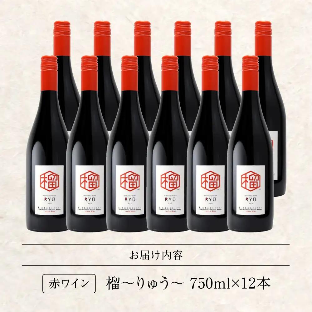 赤ワイン 榴 りゅう RYU 750ml×12本 [APAZ136]赤ワイン