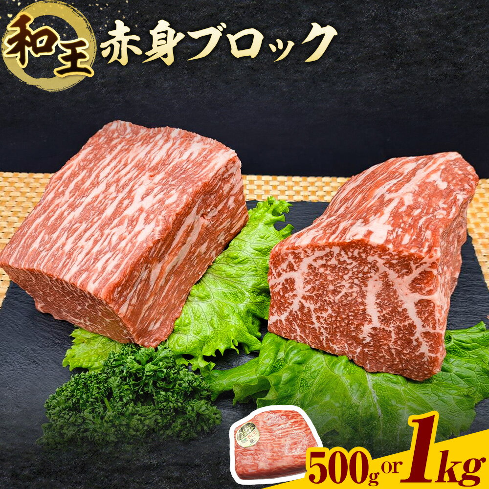 【ふるさと納税】熊本県産A5等級和王 赤身ブロック 選べる内容量 500g 1kg 帝神志方ミート株式会社《90日以内に出荷予定(土日祝除く)》熊本県 菊池市 牛肉 肉 お肉 和牛 くまもと黒毛和牛 熊本県産 A5 和王 赤身 赤身肉 ブロック肉