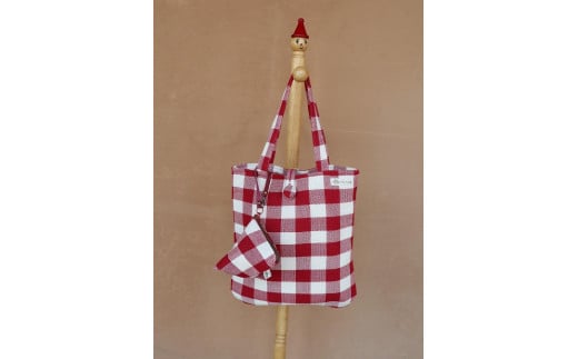 さをり織りバック・テトラポーチセット（1）【思いやり型返礼品（支援型）】　バック 手提げ ショルダー ポーチ 手作業 手織り 久美の浜　WP00001