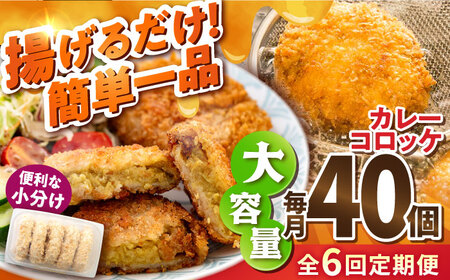 【全6回定期便】カレーコロッケ 40個 3.4kg ころっけ 冷凍 揚げ物 惣菜 コロッケ 横須賀 弁当 かれー カレー【有限会社丸伸商事】 [AKFH028]