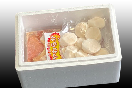味付若鶏やわらか唐揚げ(ザンギ)350g×3P、ほたて貝柱200g A-30038
