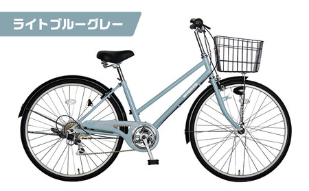 《9月末までの限定寄付額》完成品でお届け!26インチ 自転車 SHIMANOパーツ ブリーズ シマノ 外装6段変速 シティサイクル LEDライト 変速付き 安全基準BAA付き おしゃれ オリジナル BREEZE-FBZE-266OL《7月中旬頃発送》＜ライトブルーグレー（BG）＞［ 京都 自転車 シティサイクル カジュアル＆スポーティー おしゃれ 組立不要 人気 おすすめ スポーツ アウトドア ツーリング サイクリング 通勤 通学 通販 送料無料 ふるさと納税 ］