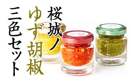 桜城ノゆず胡椒（3色セット） A075-027