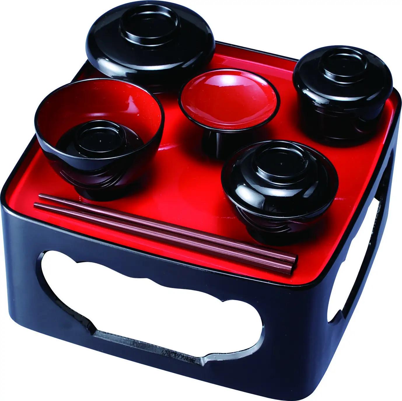 【6.0寸】仏器膳  黒内朱 椀付