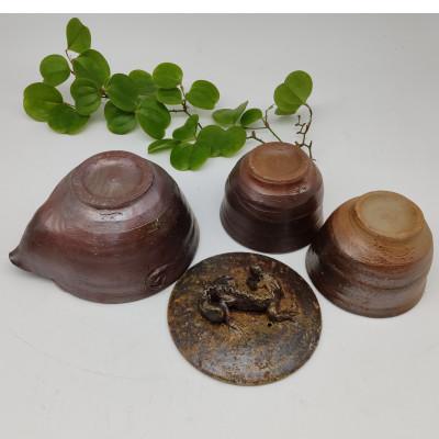 ふるさと納税 備前市 備前焼宝瓶と煎茶碗2個セット(登り窯) |  | 03