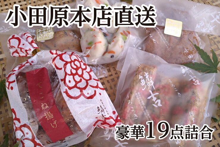 【ふるさと納税】【創業244年小田原蒲鉾発祥の店　鱗吉】【19枚】老舗の練り物5種セット【惣菜 おかず 家庭用 自宅用 贈答品 贈答用 ギフト お取り寄せ 御中元 お中元 お歳暮 贈り物 鰯揚げ てどり揚げ 彩しんじょ てこね揚げ 紅生姜棒 おでん 手造り 神奈川県 小田原市 】