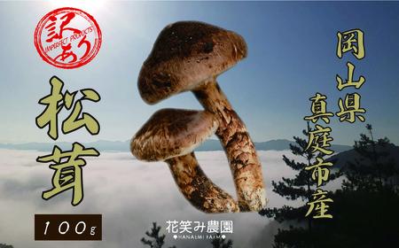 岡山 花笑み農園 訳あり『松茸』100g【hana78】