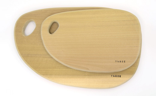 天然銘木 朴のまな板　まるっこ（大）TR-5-1