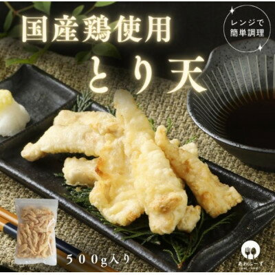 【ふるさと納税】【国産鶏むね使用】とり天500g(レンジで簡単)【配送不可地域：離島】【1667839】