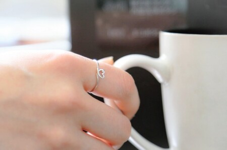 Pt900 ハートノットリング FHP-036