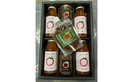 【完熟とまとの新井園】無添加!! トマトの加工品バラエティセット(無塩ジュース) 野菜飲料 野菜ジュース トマトジャム トマトソース ケチャップ 調味料 ジャム HNNBD003