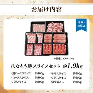 八女もち豚スライスセット 約1.9キロ 072-203