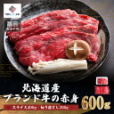 【ふるさと納税】【田村精肉店】北海道産ブランド牛の赤身600g(スライス400g・切り落とし200g)【配送不可地域：離島】 牛肉 牛 スライス 切り落とし すき焼き しゃぶしゃぶ 北海道 美幌町 送料無料 BHRJ021