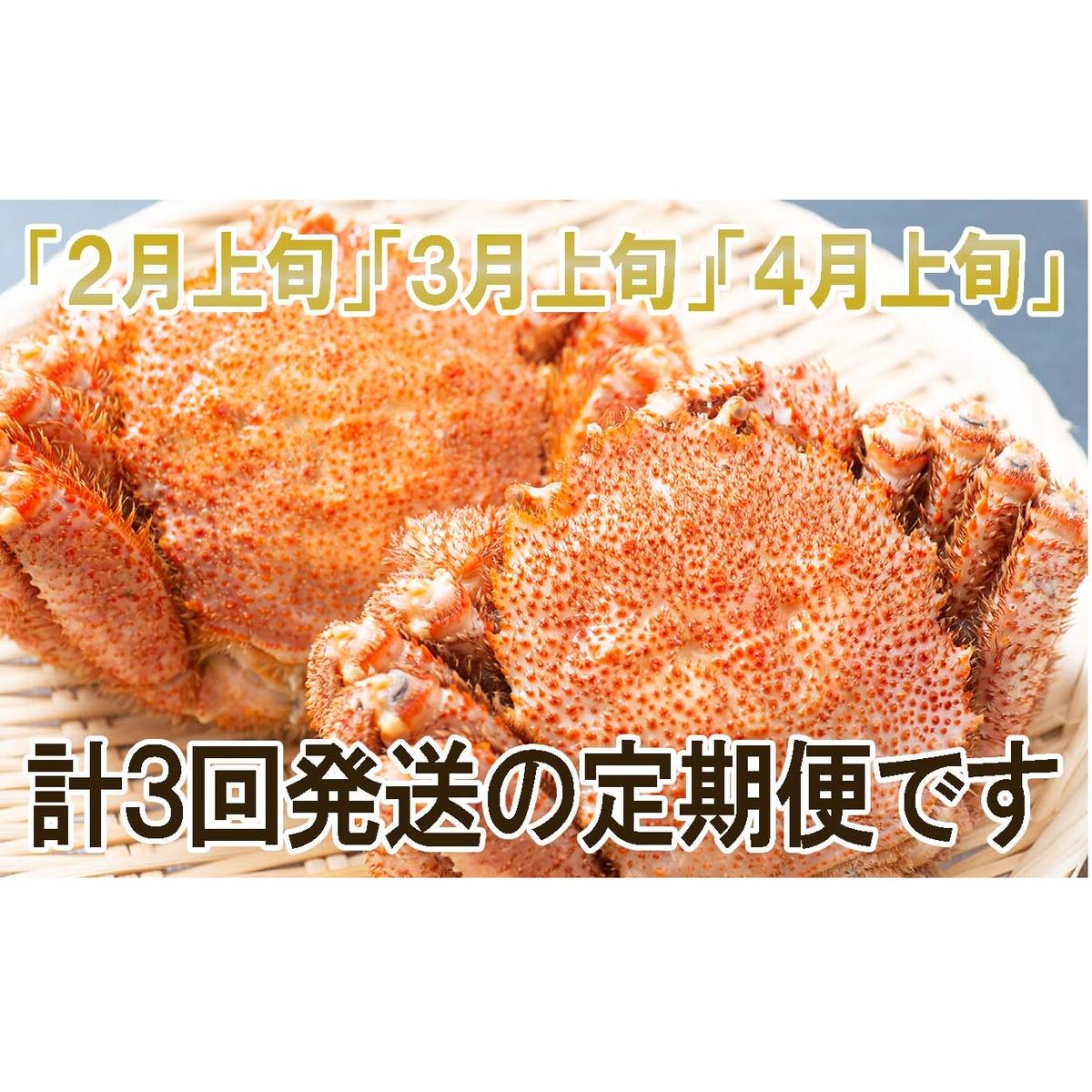 ＜ 2027年2月上旬より発送開始 ＞ 【 定期便 全 3回 】 北海道産 浜ゆで 毛ガニ 2尾 × 3回 （ 計 6尾 ） 毛蟹 毛がに かに味噌 カニ味噌 新鮮 旬 ボイル 浜茹で 海鮮 海産物 