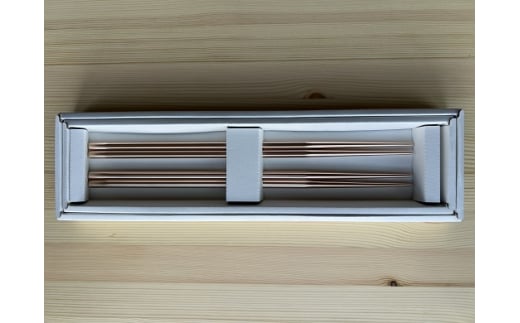 6角ステンレス製箸30cm ピンクゴールド FC016229