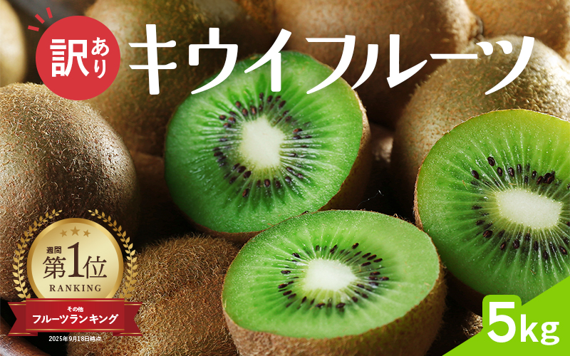 ＜11月より発送＞わけあり キウイ5kg+250g（傷み補償分）【わけあり・訳あり・扁平果】 / 和歌山  フルーツ 果物 くだもの 旬 キウイフルーツ キウイ 栄養たっぷり【ikd712A】