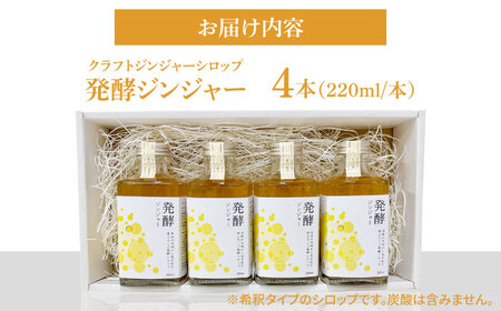 ピリっと生姜にスパイスの甘い香り！身体にも心にも優しい発酵ジンジャーシロップ発酵ジンジャー（４本セット）  スパイス 炭酸 シロップ[ARDA012]