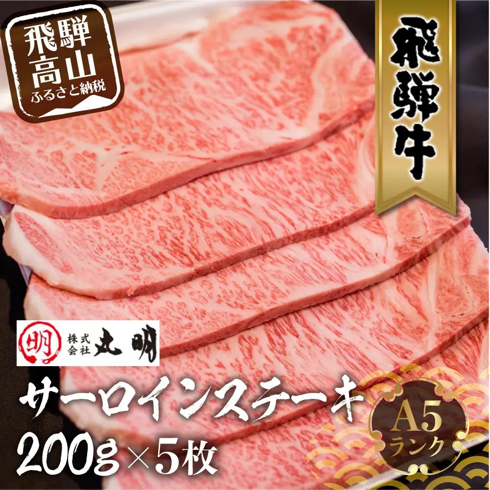 A5 飛騨牛 サーロインステーキ 200g×5枚 | ステーキ LR007