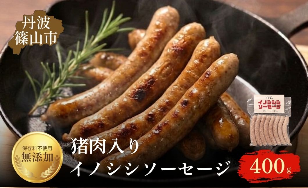 丹波篠山 イノシシソーセージ 8本入り×2セット〈猪肉入り〉無添加 天然羊腸使用 ジビエ ソーセージ 加工肉 ギフト 高たんぱく ヘルシー いのしし イノシシ 丹波篠山市