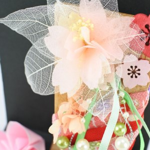 桜まつり [さくらの羽子板] 手作りキット・親子で作れる動画付き (折り紙 フラワーアレンジメント)【0496】