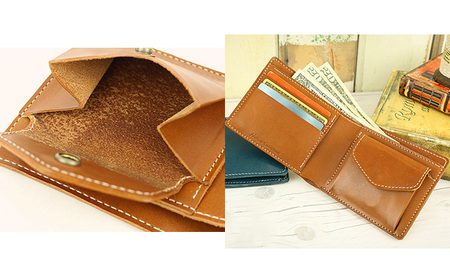 Native Creation 二つ折り財布 NC3731 全8色 栃木レザー【納期1～2カ月】 RED
