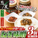 【ふるさと納税】＜セット内容が選べる！＞ねぎ味噌 グリーン・レッド(150g×3個)ねぎねぎ団 調味料 ご飯のお供 おにぎり おかず味噌 鉄板バル葱屋【110700100・110700200・110700300・110700400】【葱屋おおくぼ】