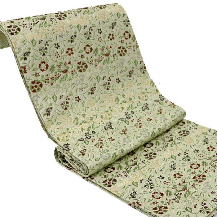 【龍村美術織物】仕立て名古屋帯　早雲寺文台裂（銀） 261009_B-AP29