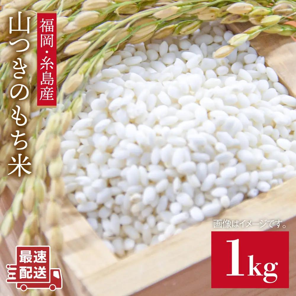 福吉産・ 山つき の もち米 1kg  《糸島》【二丈赤米産直センター】 [ABB027] 糯米 餅 おこわ