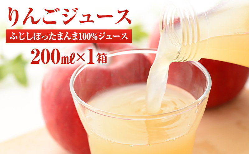 りんごジュース サンふじしぼったまんま100％ジュース200ｍｌ×1箱（20本入り）