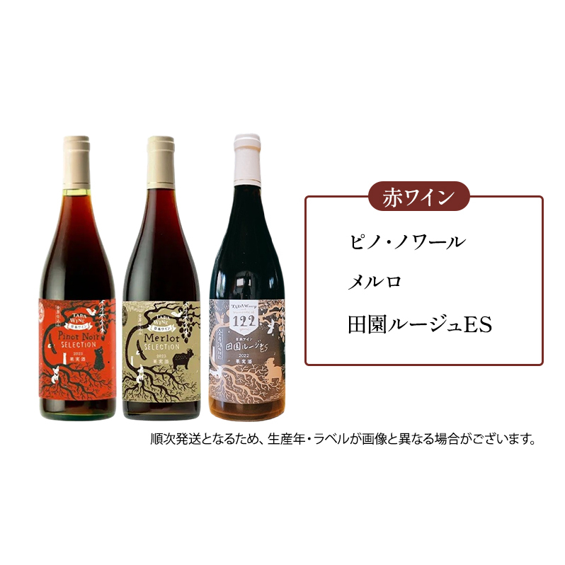 6ヵ月定期便◆野生酵母ワイン 毎月3本お届け(6ヵ月間) 多田ワイナリー 北海道 上富良野町 ワイン 赤ワイン 白ワイン 微発泡ワイン オレンジワイン_イメージ3