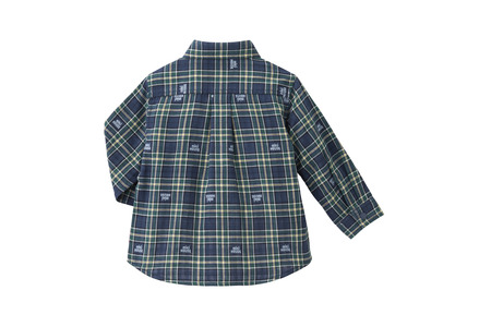 【ミキハウス】長袖シャツ 子供用　紺・120サイズ（55-26-N-120）こども 子ども服 子ども 子供 子供服 播州織 シャツ mikihouse ミキハウス
